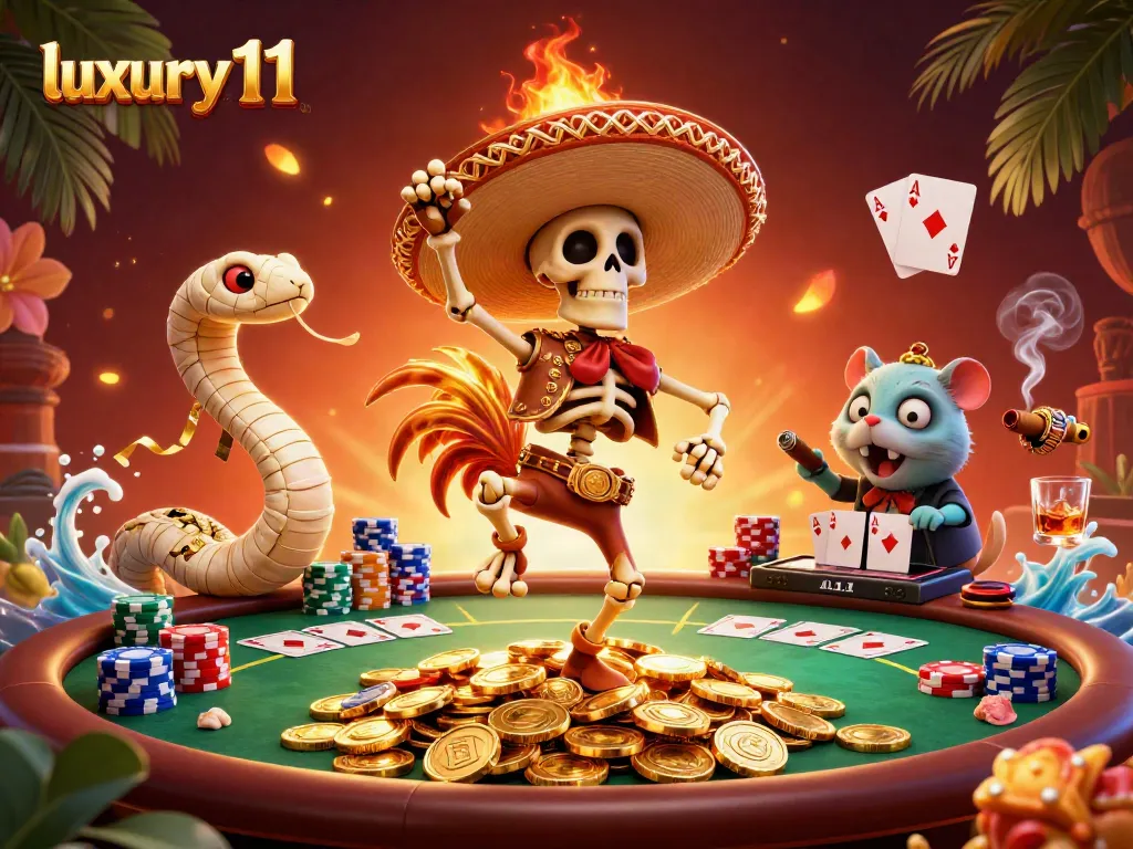 Experience luxury111's thrilling gaming world with vibrant visuals and dynamic casino elements.