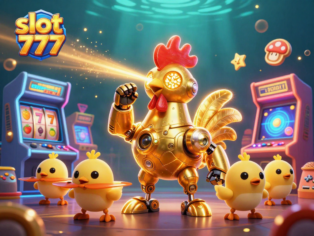 Experience thrilling gameplay with slot 777 in this vibrant 3D casino illustration featuring exciting game elements.