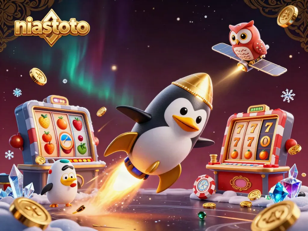Experience thrilling wins with niastoto's immersive online gaming platform featuring a dynamic golden penguin.