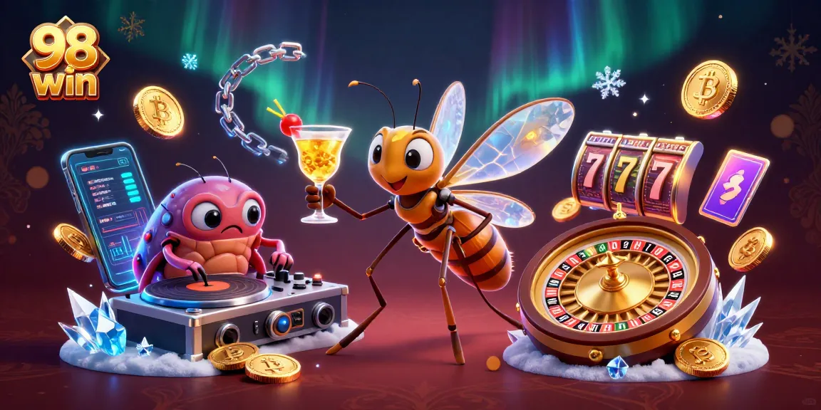 Engage with the thrilling 98 win casino experience, featuring a unique frozen-mosquito mascot and ancient DJ elements.