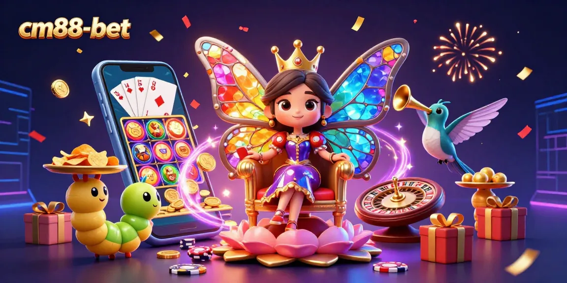 Engage with cm88-bet's captivating casino atmosphere featuring vibrant characters and thrilling gaming elements.