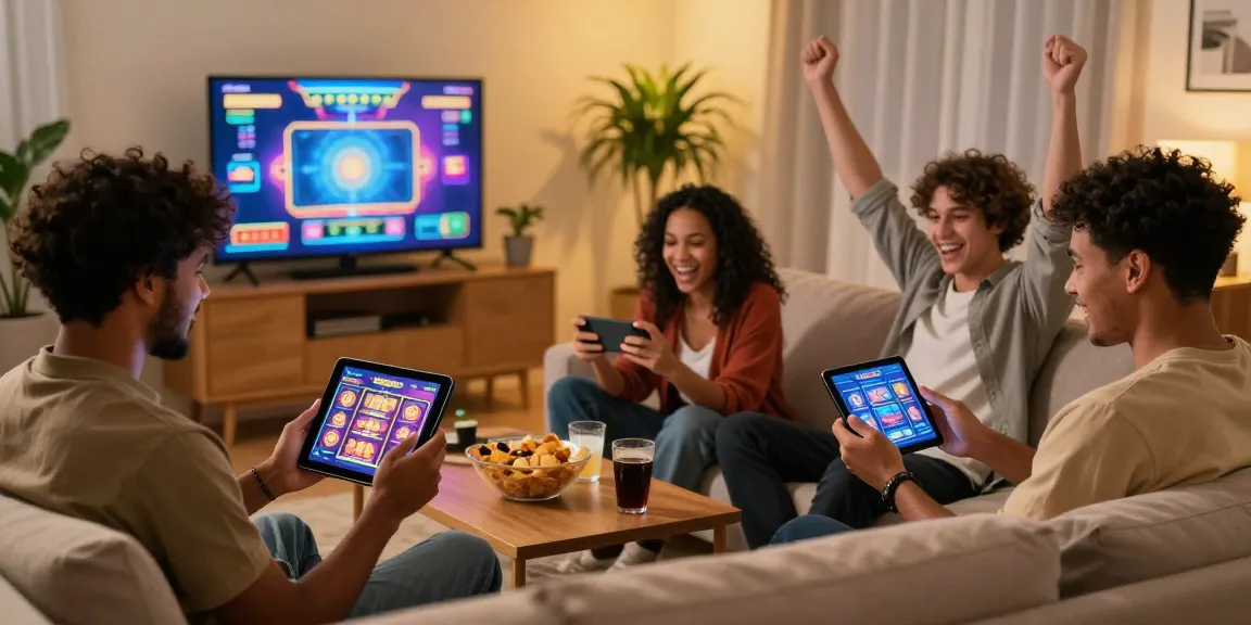 Exciting online gaming atmosphere at https://www.fridacamden.co.uk/ with friends enjoying slots together.
