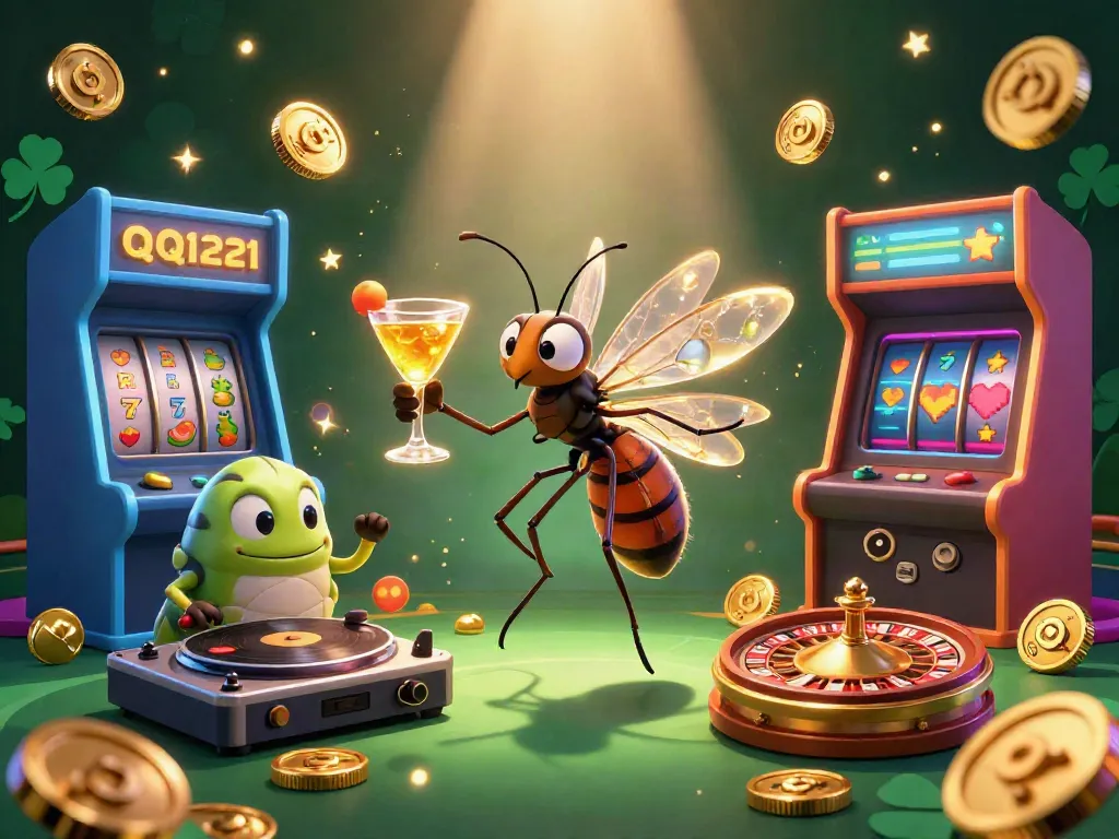 Experience QQ1221's thrilling slots with vibrant 3D characters and dazzling casino elements.