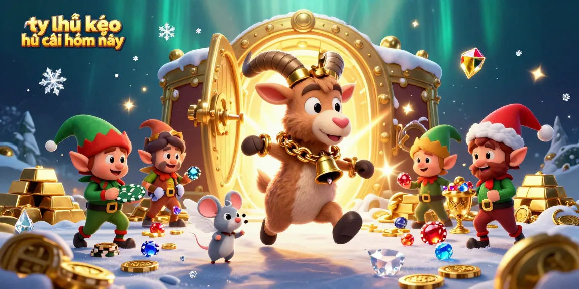 Engage with tỷ lệ kèo nhà cái hôm nay in a festive scene of a casino featuring whimsical characters.