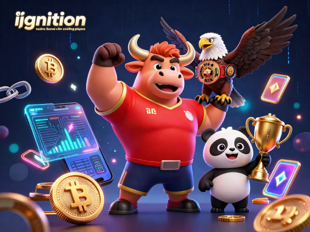 Ignition casino bonus code for existing players offers exciting gaming rewards in a vibrant crypto backdrop.