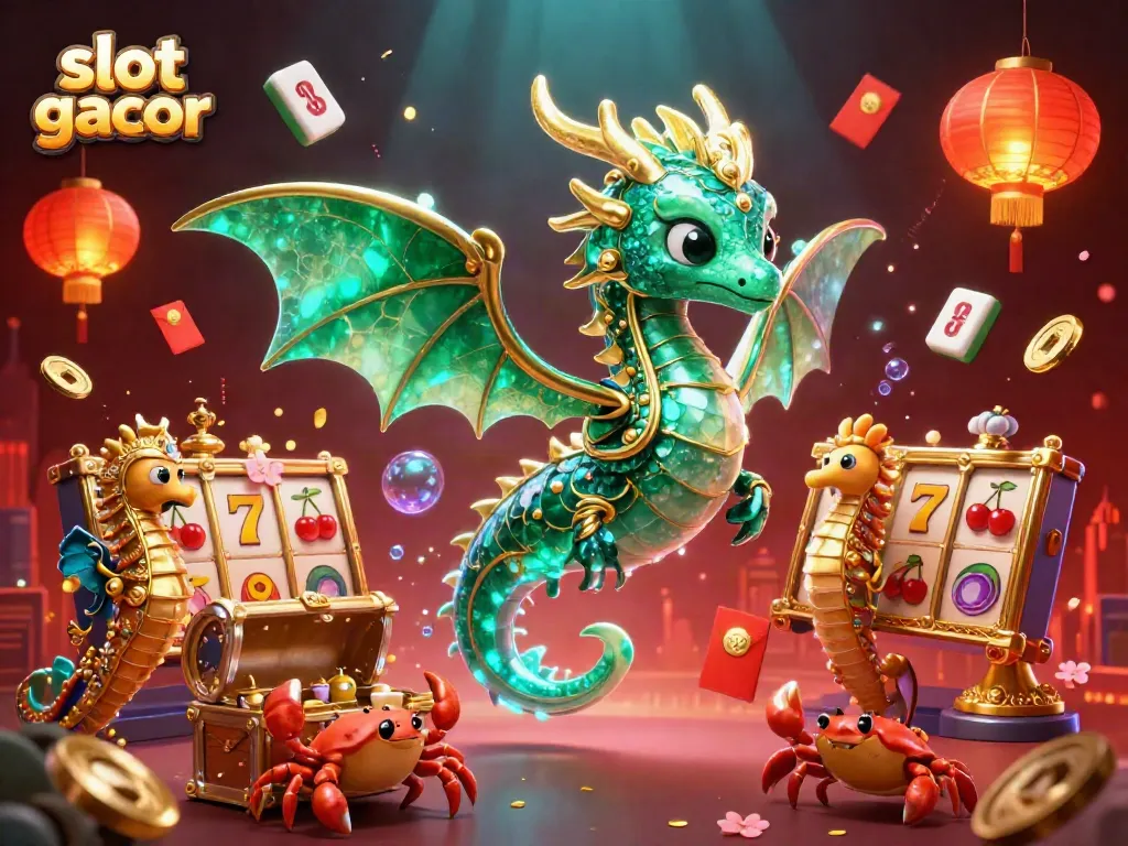 Engage in slot gacor action with a dazzling underwater scene showcasing vibrant sea creatures and colorful gaming elements.