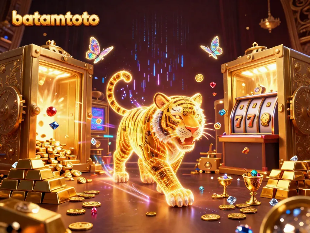 Experience the thrill of batamtoto in a vibrant digital casino landscape with golden treasures.