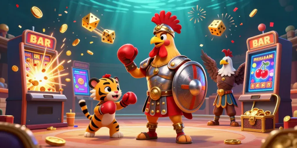 Experience the thrill of da88 casino gaming with a vibrant 3D explosively themed illustration.
