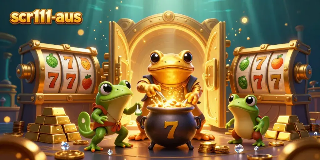 Experience the magical world of slots and treasures at scr111-aus, featuring vibrant winning symbols and gold.
