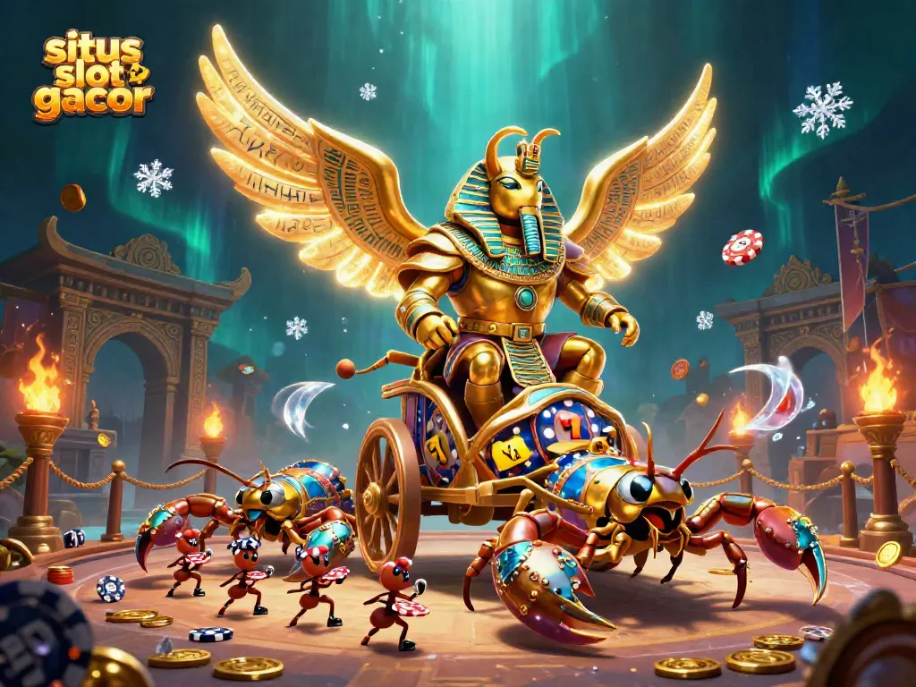 Experience the excitement of situs slot gacor in this detailed casino-themed illustration.