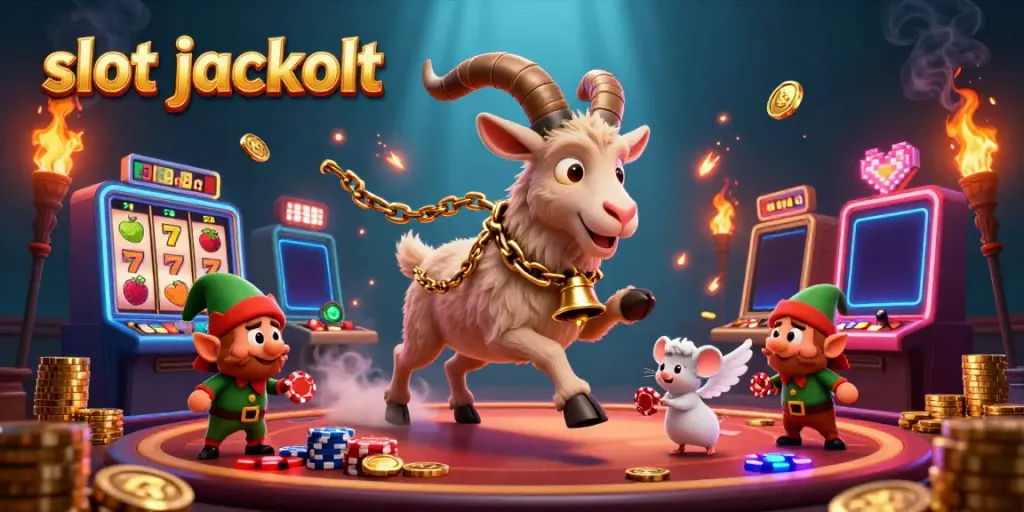 Slot jackpot memenangkan kesenangan di kasino dengan karakter bertema natal yang penuh energi.