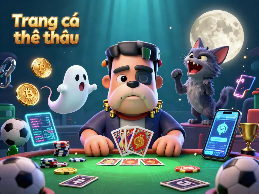 Engage in Trang cá cược thể thao with an interactive 3D sports betting scene featuring unique characters and vibrant elements.