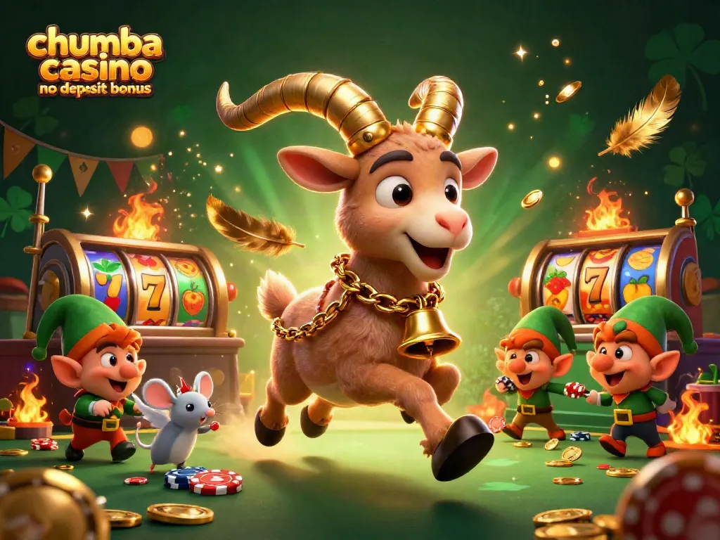 Experience the excitement of chumba casino no deposit bonus with vibrant casino action in a festive scene.