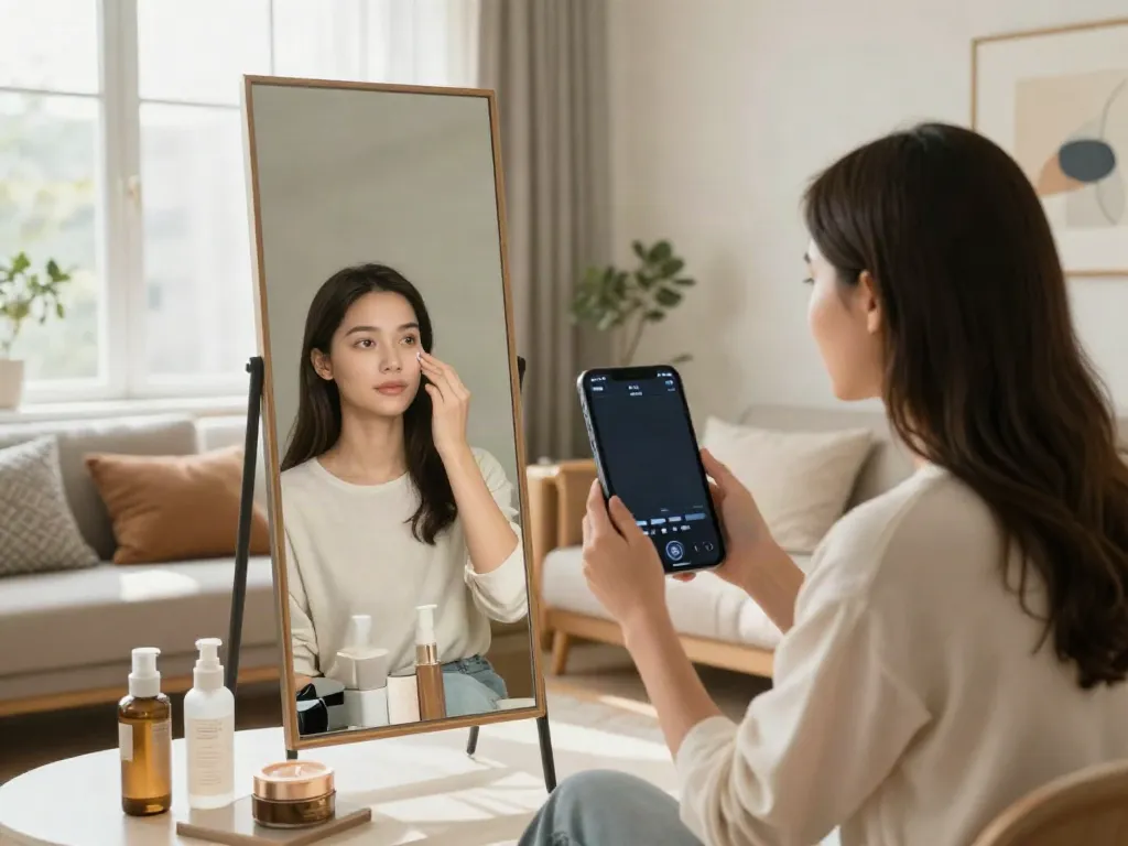 Exploring alternatives to QOVES with a beauty app analysis in a stylish setting.
